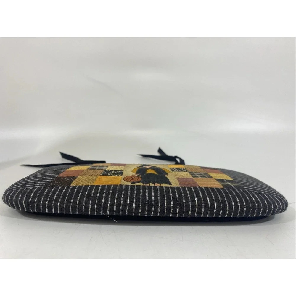 Vintage Heart Of Dresden Quilted Basket‎ Lid Patchwork Halloween Witch 1995